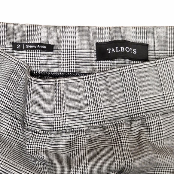 2/$20 Talbots Plaid Skinny Ankle Pull On Pants Size 2 - Picture 4 of 5